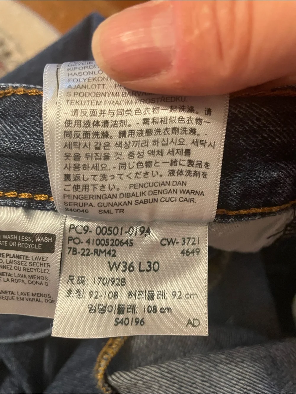 Levi’s Original Fit 501 Men’s Jeans 36x30 Dark Stonewash Buttonfly Egypt